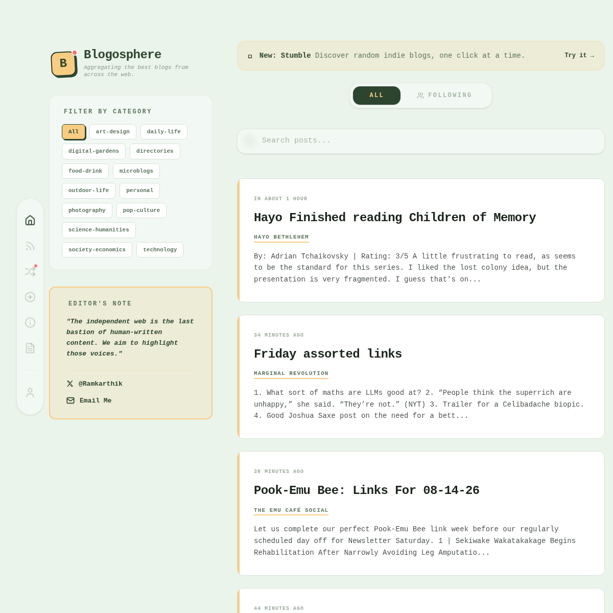 Screenshot of website.