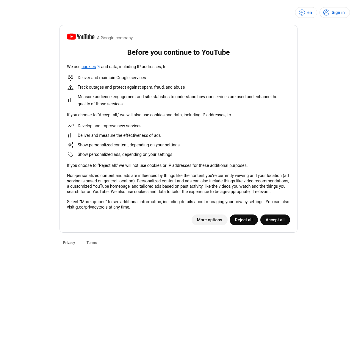 Screenshot of website.
