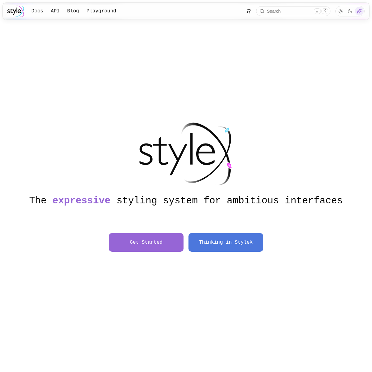 Screenshot of website.