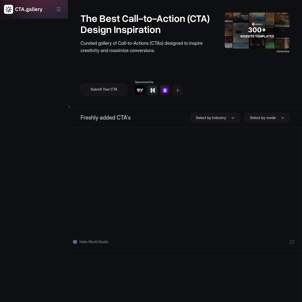 Screenshot of website.