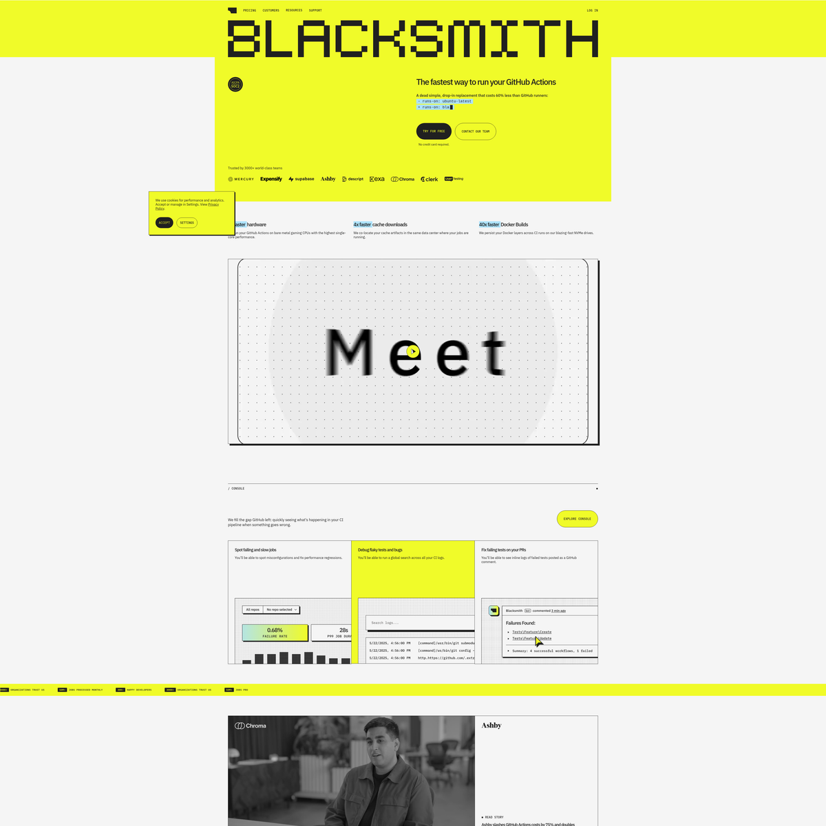 Screenshot of website.