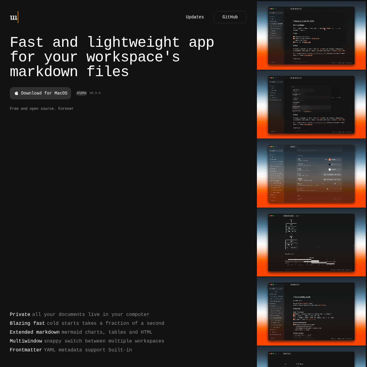 Screenshot of website.