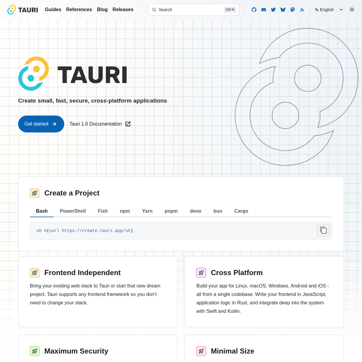 Screenshot of website.