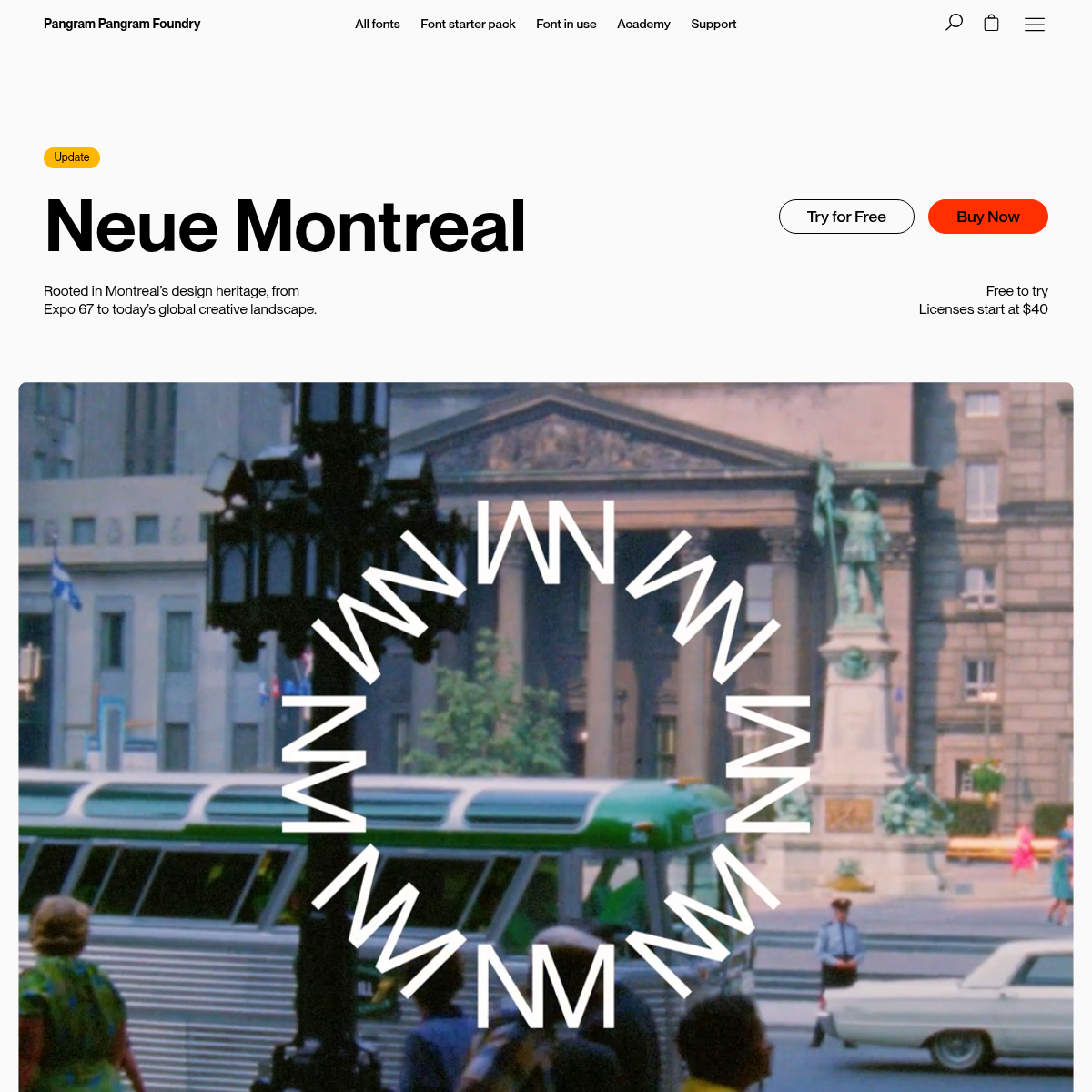 Screenshot of website.