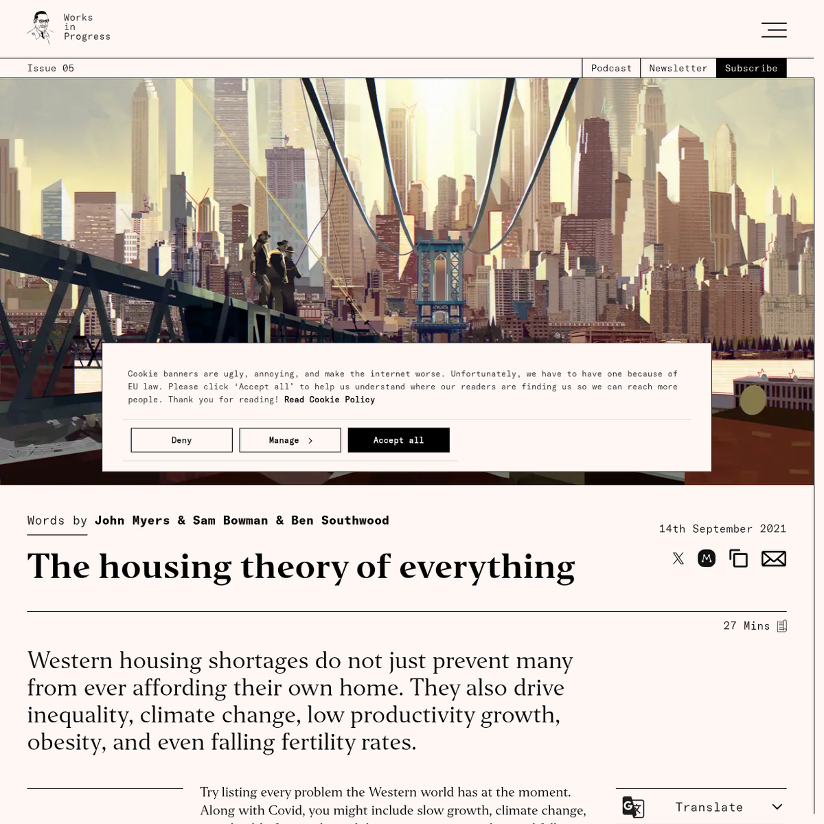 Screenshot of website.