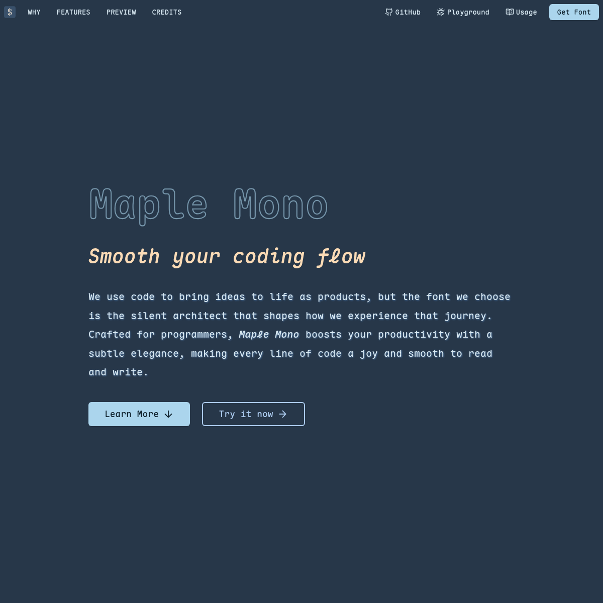 Screenshot of website.
