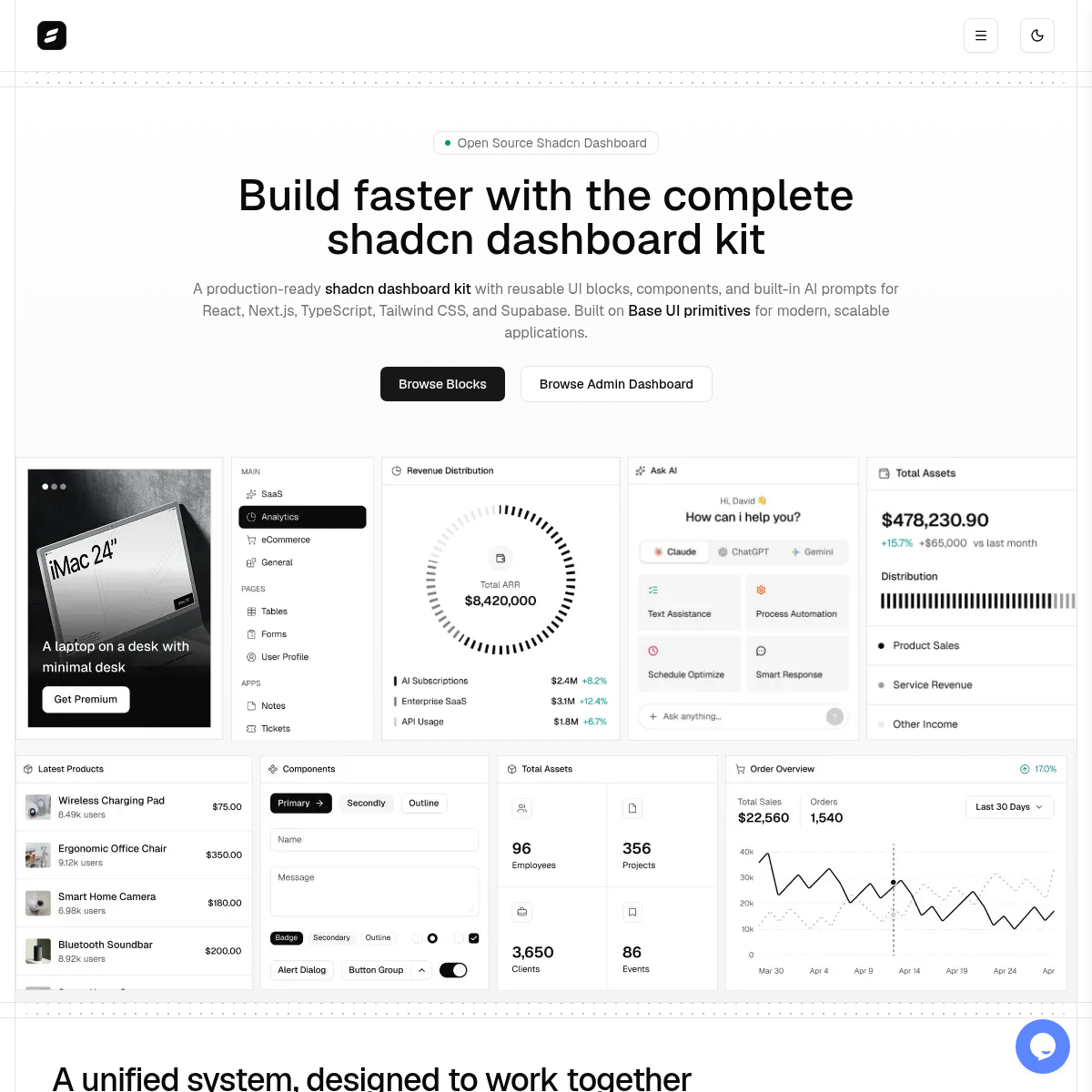 Screenshot of website.