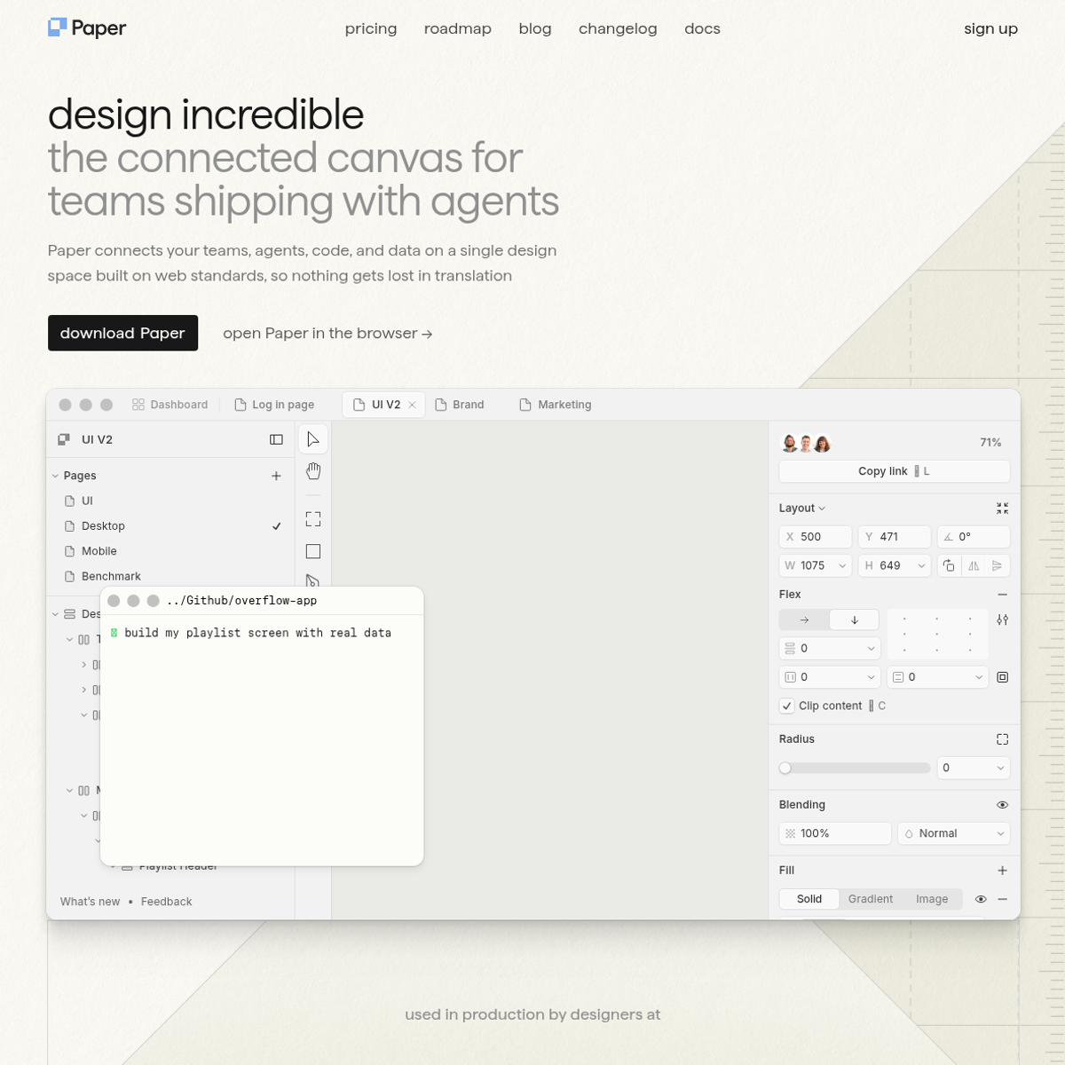 Screenshot of website.