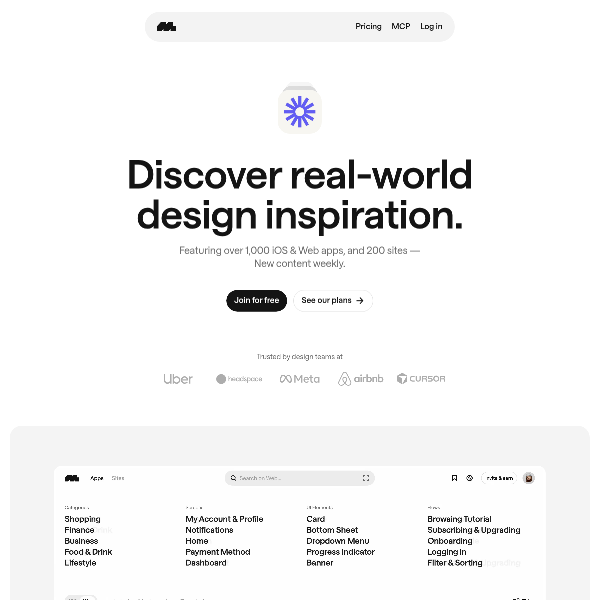 Screenshot of website.