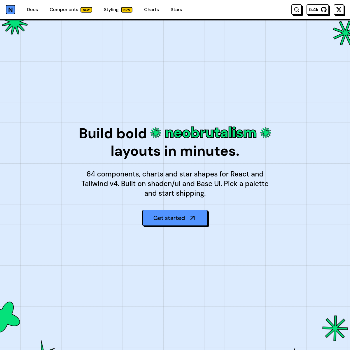 Screenshot of website.
