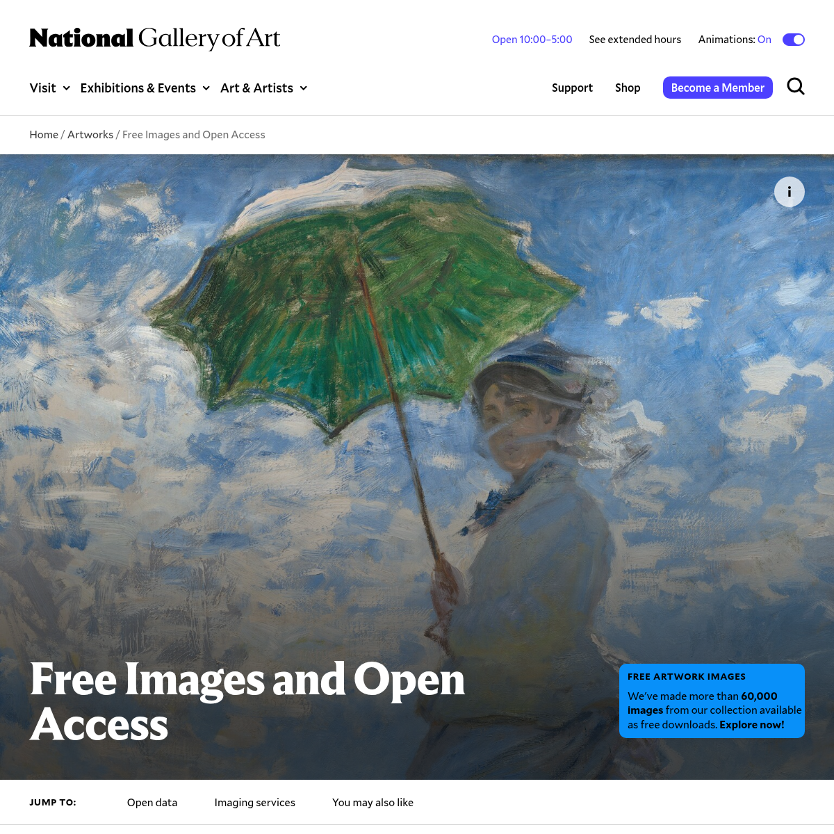 Screenshot of website.