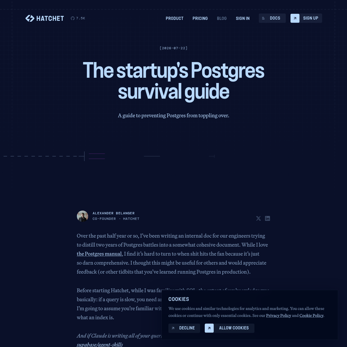 Screenshot of website.