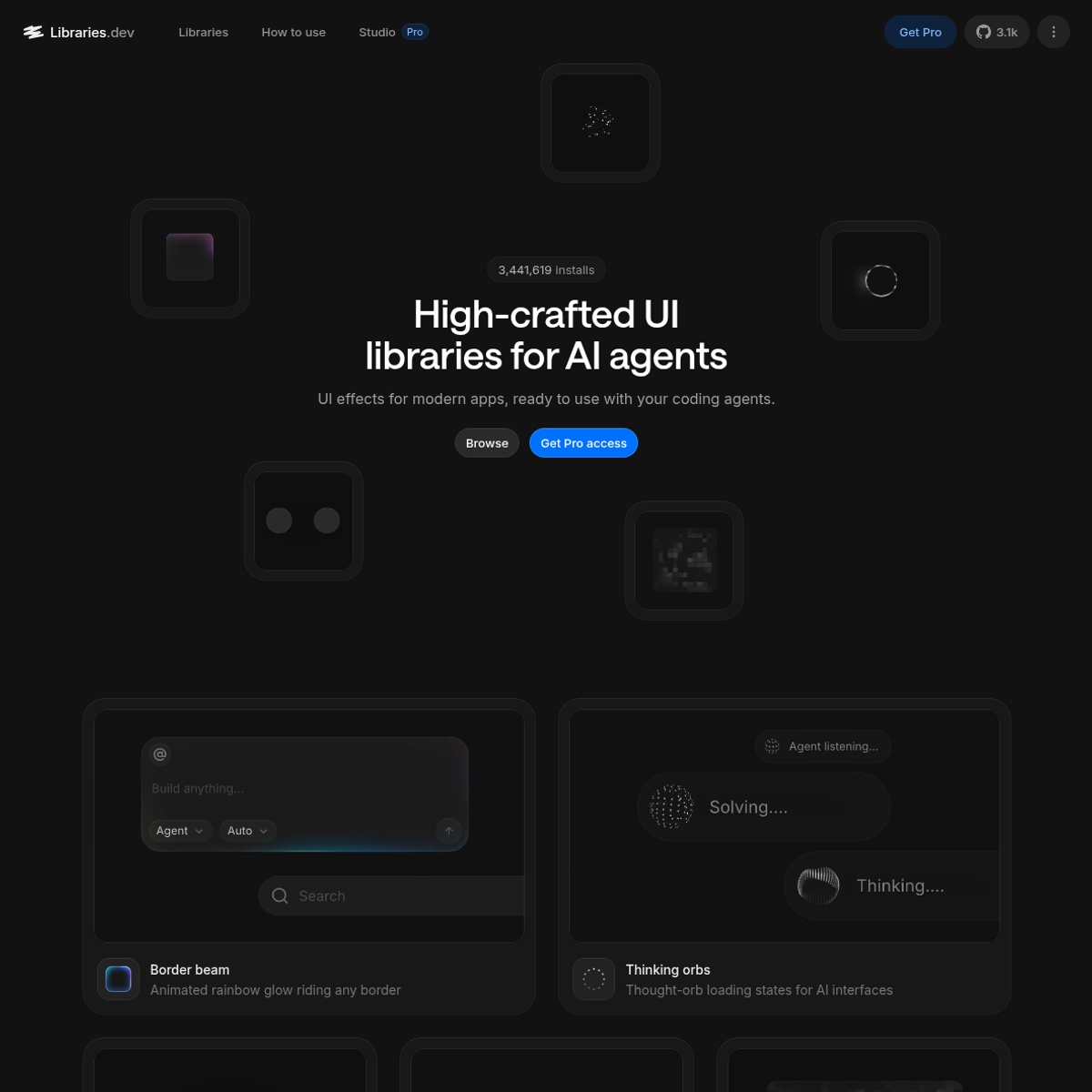 Screenshot of website.