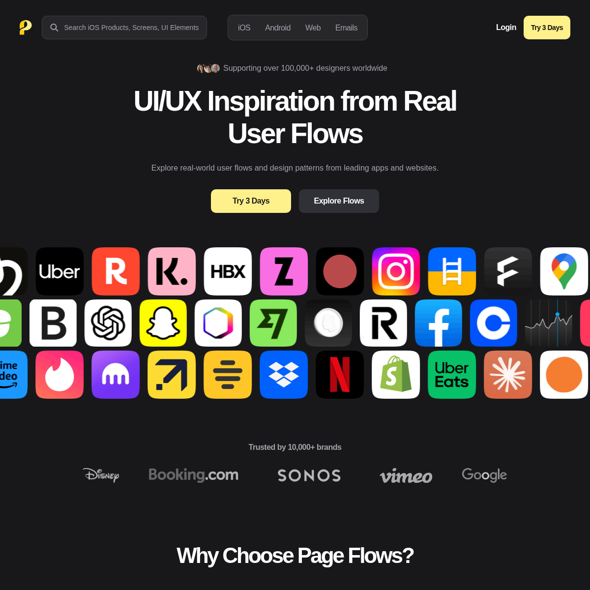 Screenshot of website.