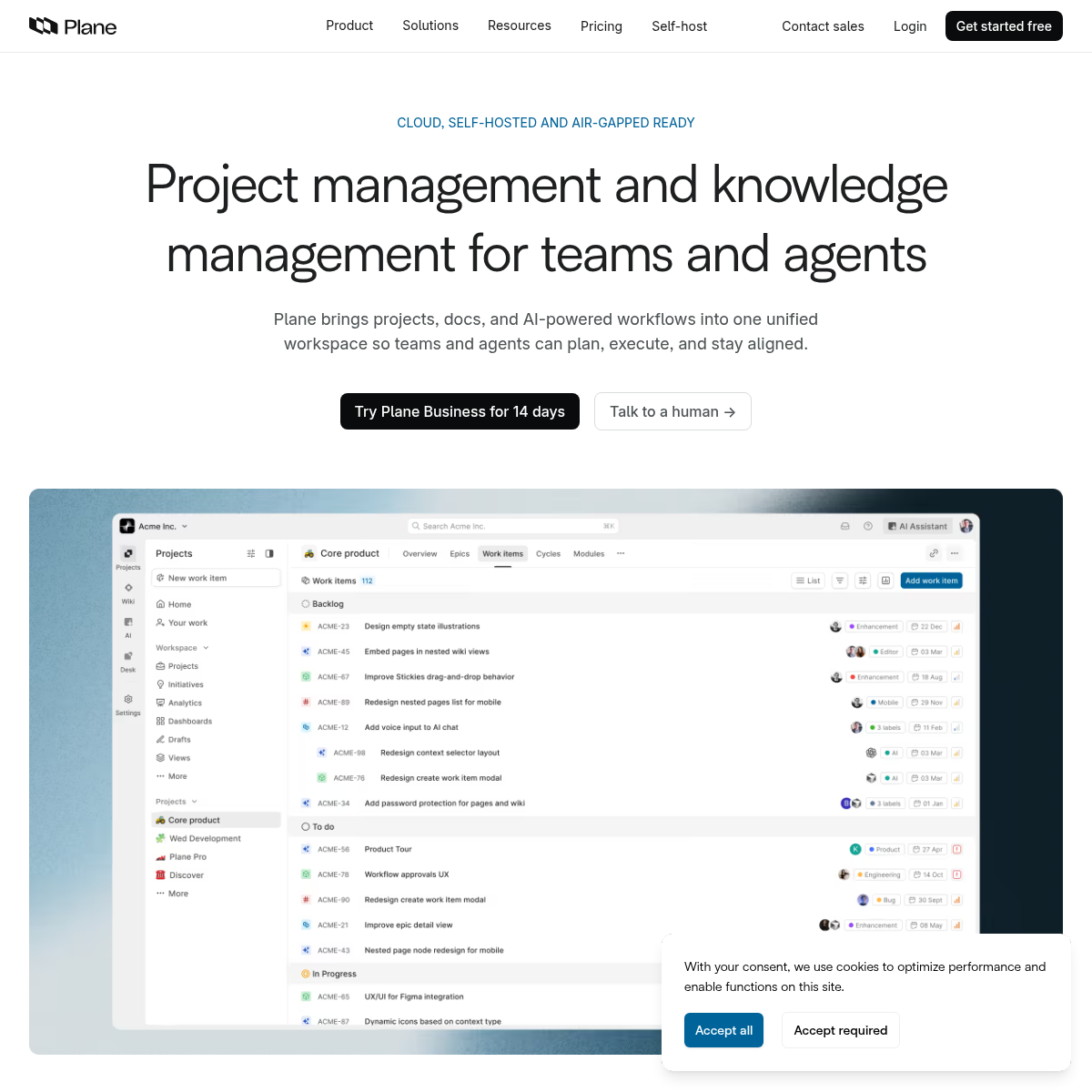 Screenshot of website.