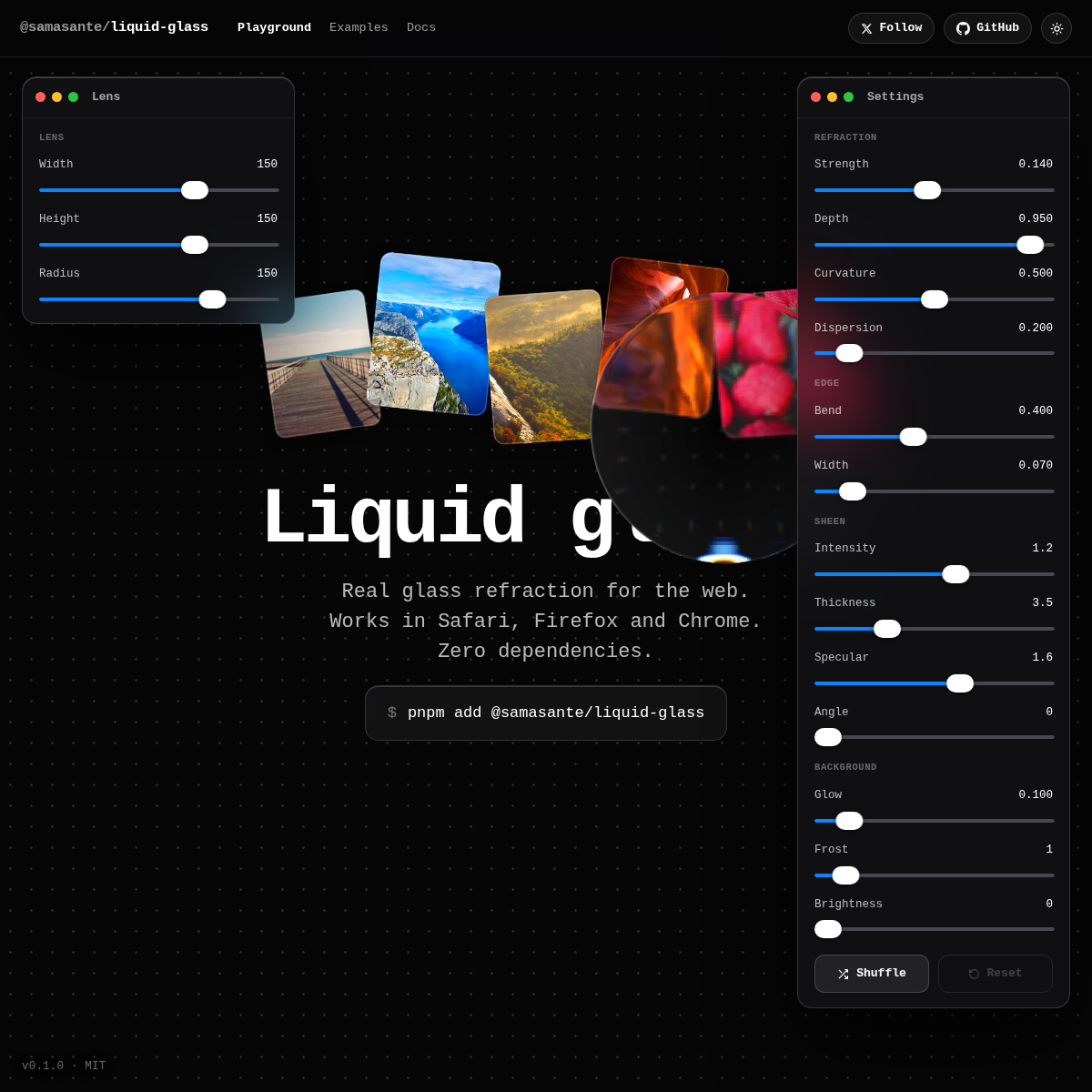Screenshot of website.