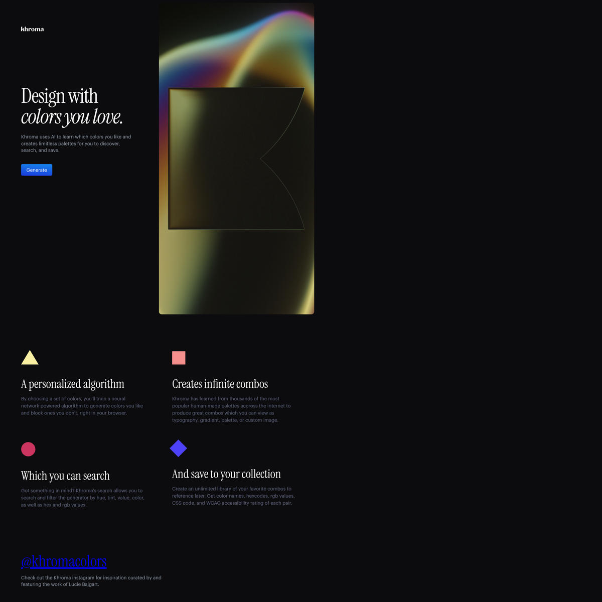 Screenshot of website.