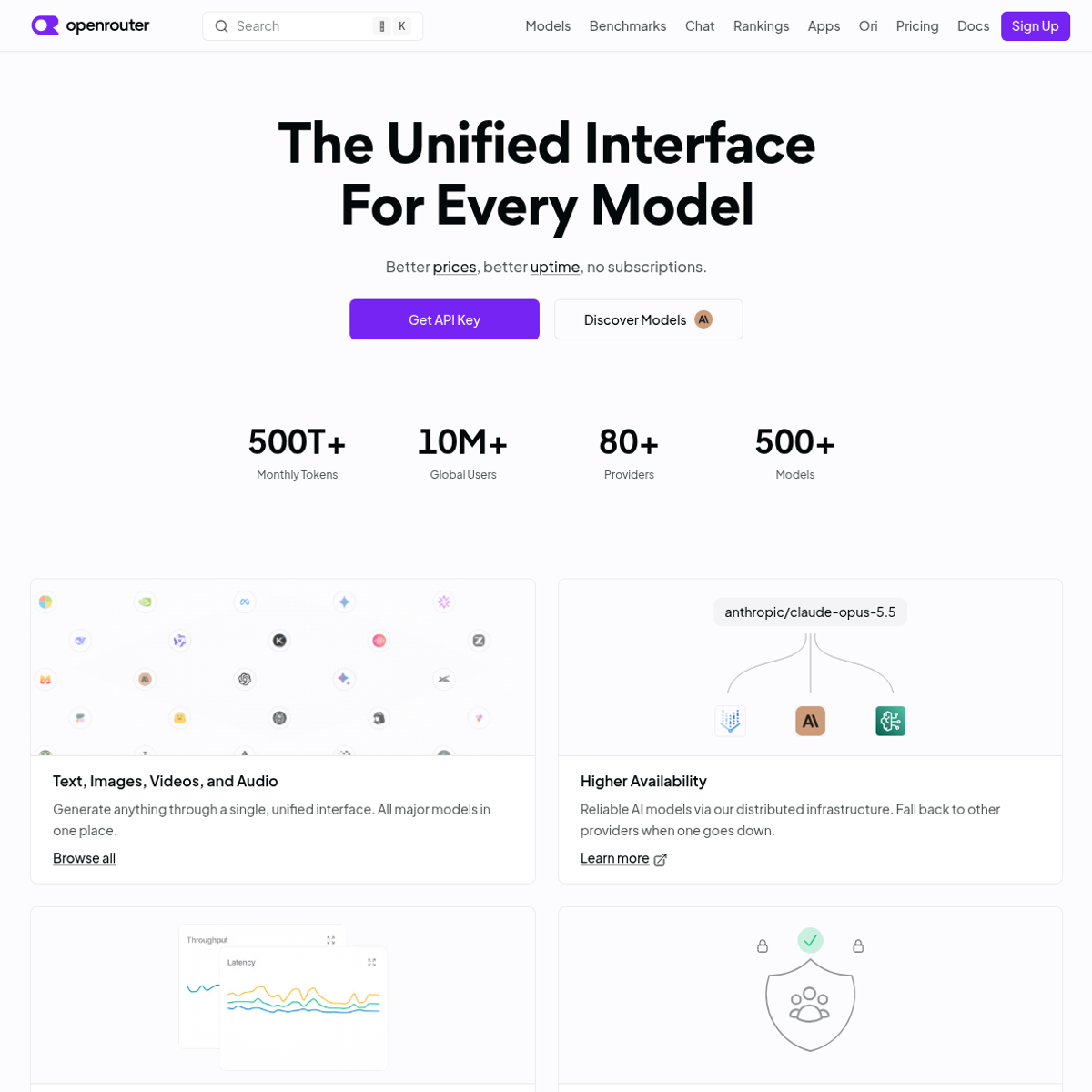 Screenshot of website.
