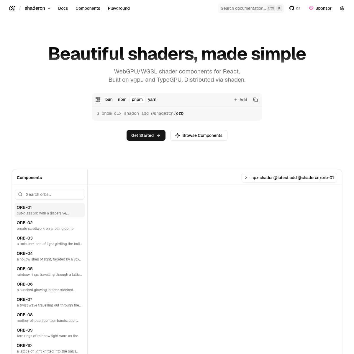 Screenshot of website.