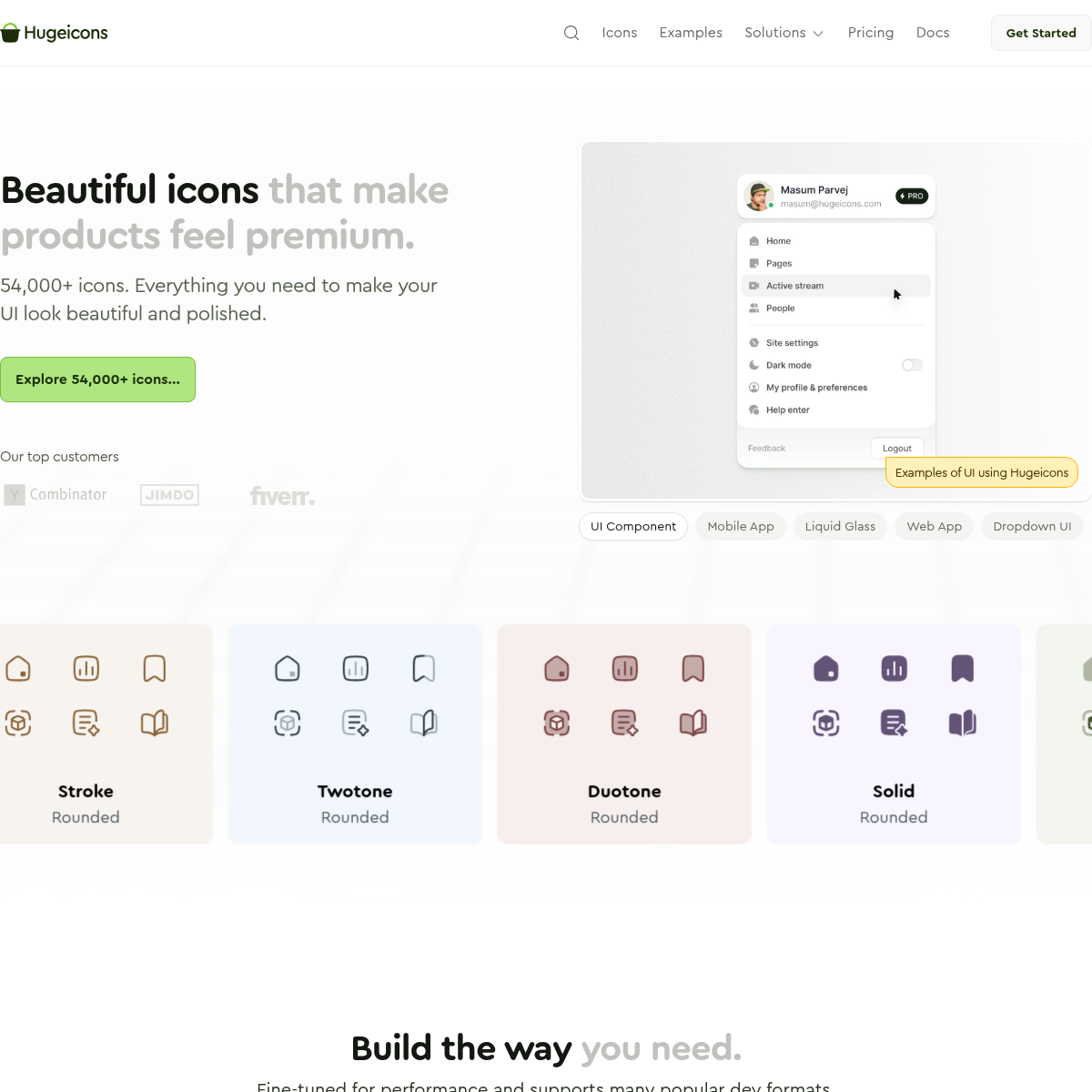 Screenshot of website.