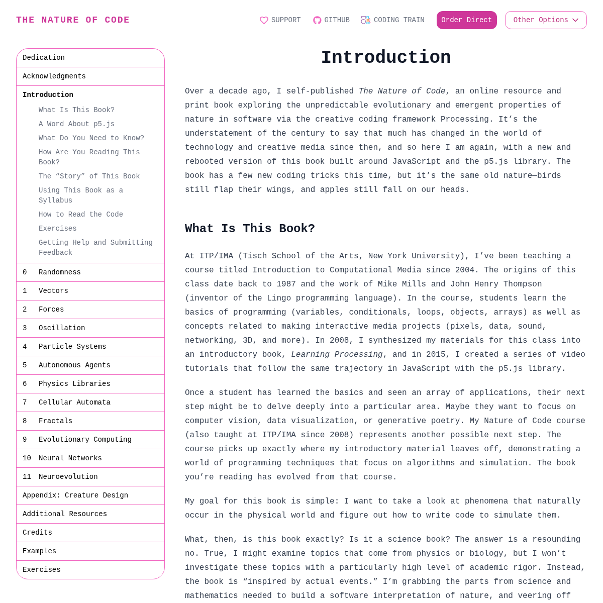 Screenshot of website.
