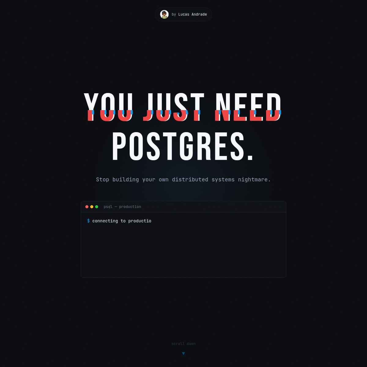Screenshot of website.