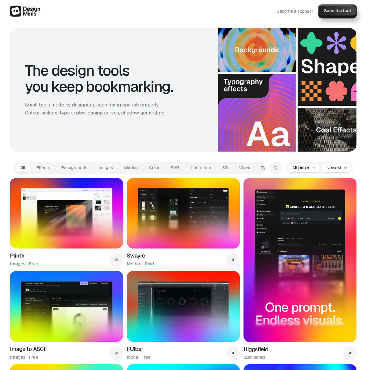 Screenshot of website.