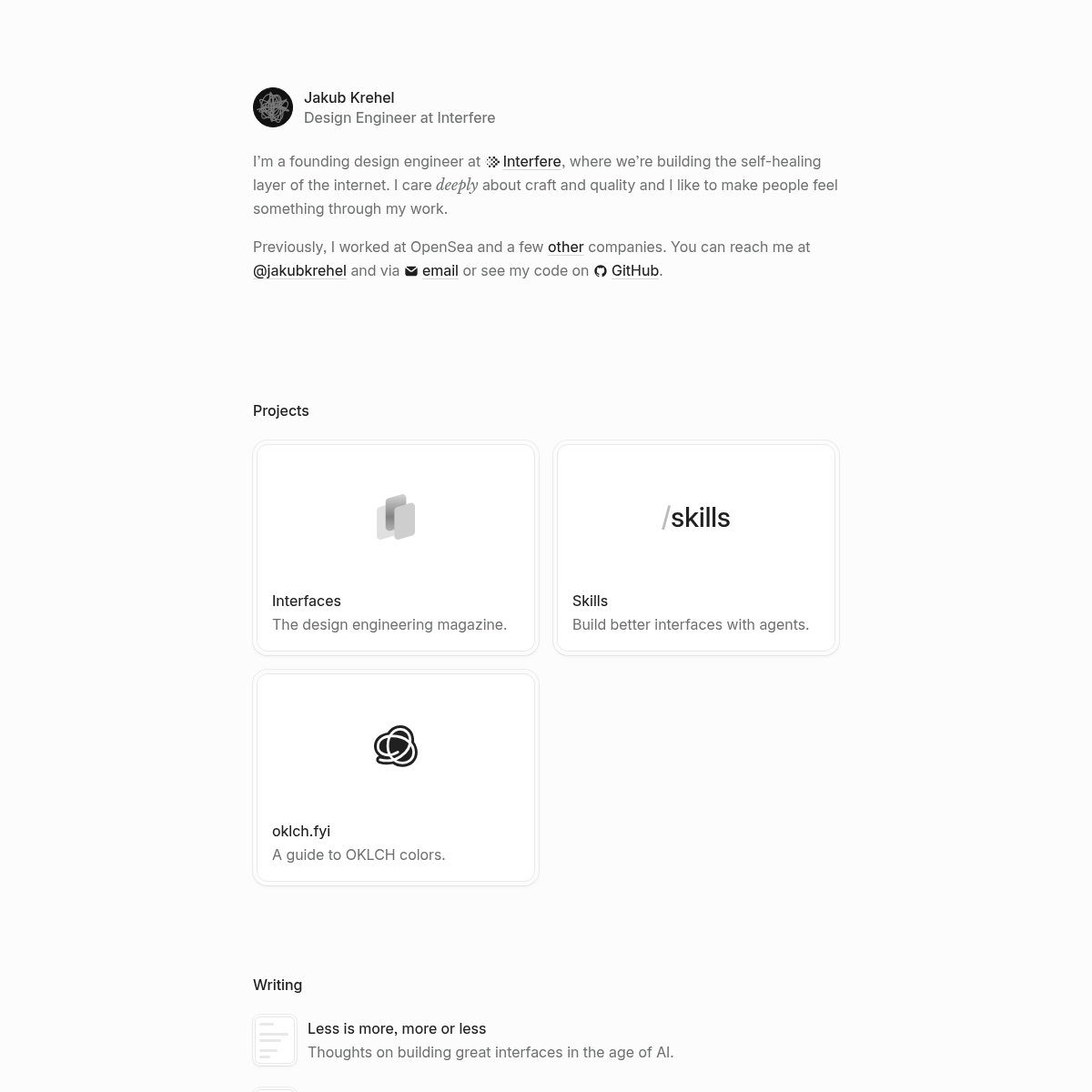 Screenshot of website.