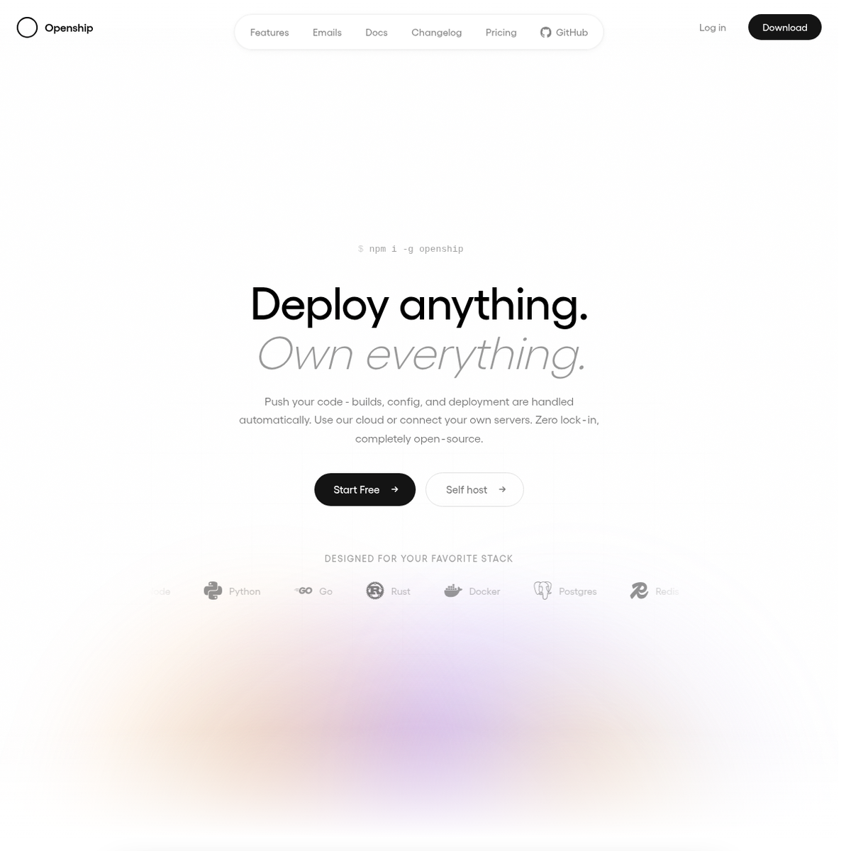 Screenshot of website.