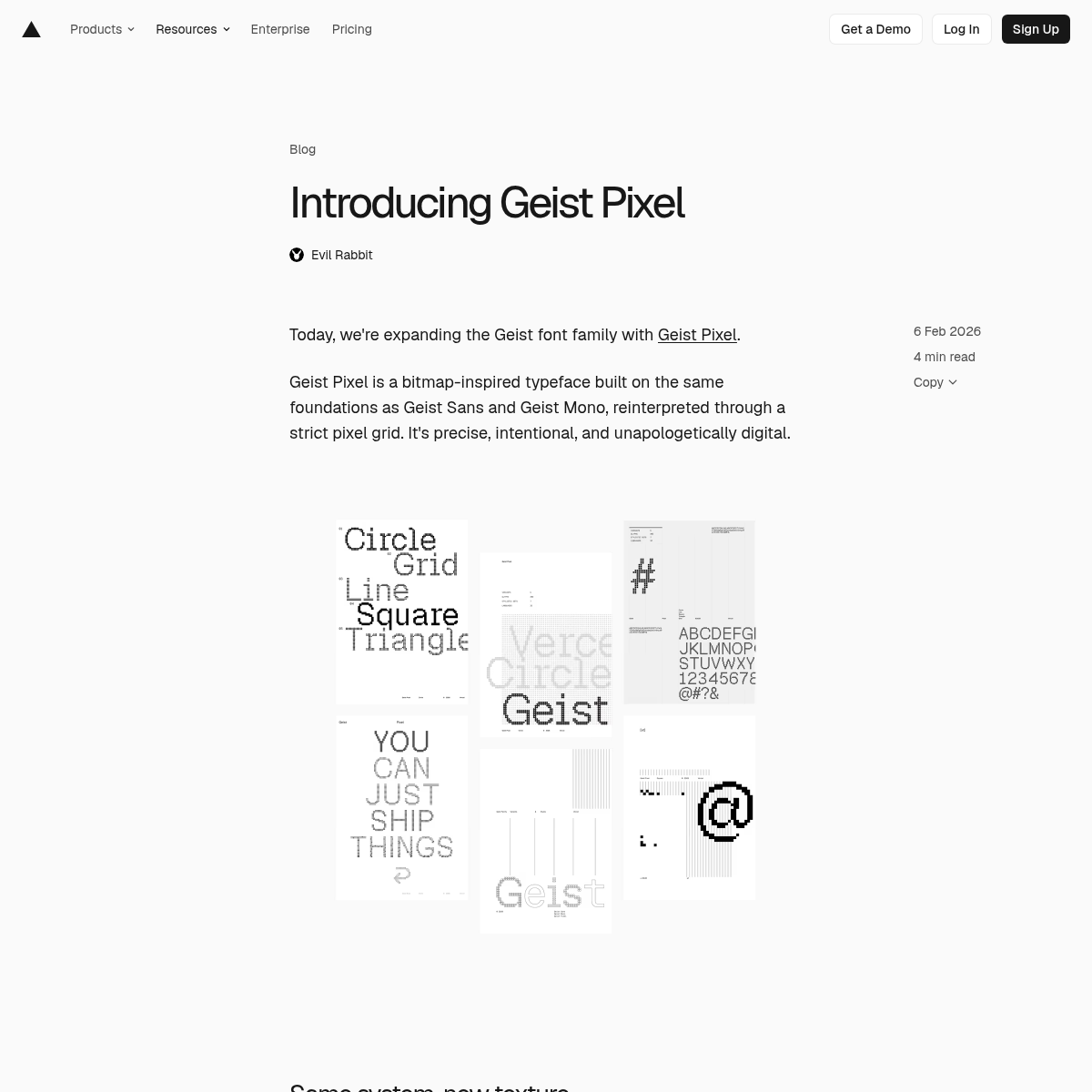 Screenshot of website.