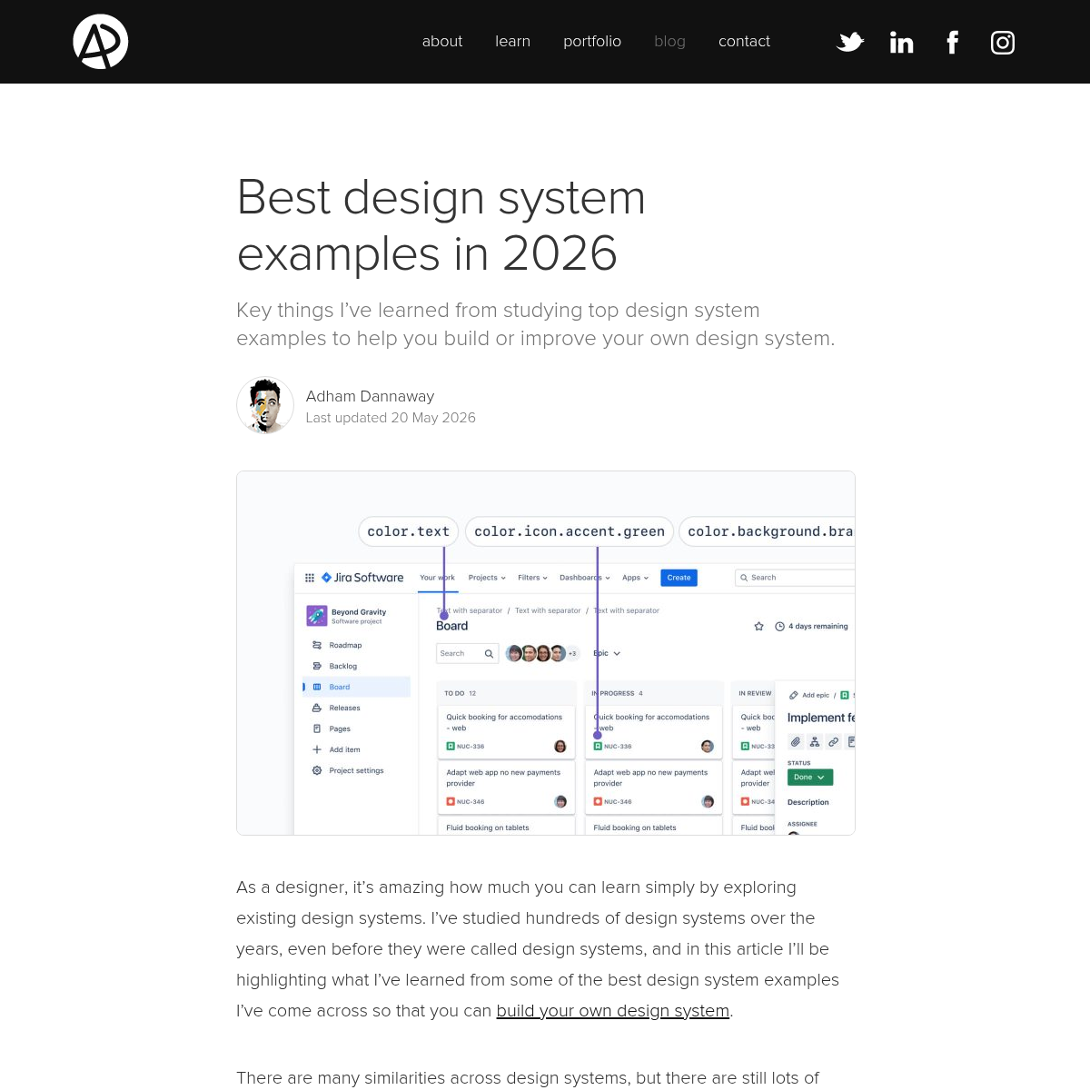 Screenshot of website.