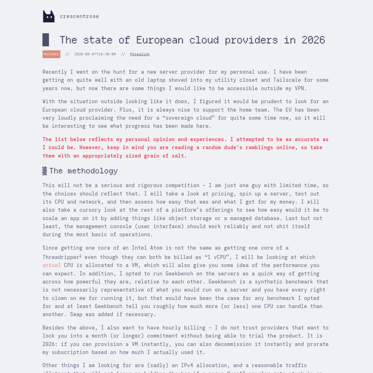 Screenshot of website.