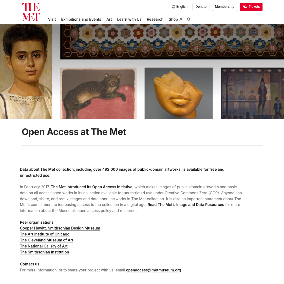 Screenshot of website.