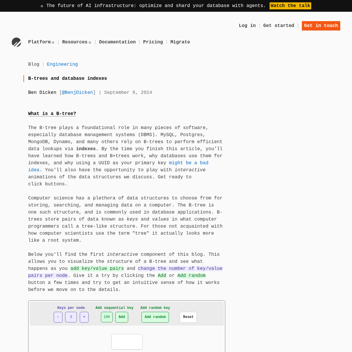Screenshot of website.