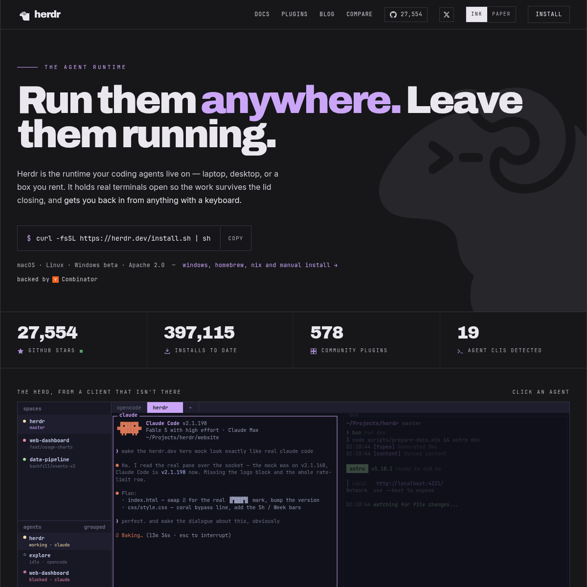 Screenshot of website.